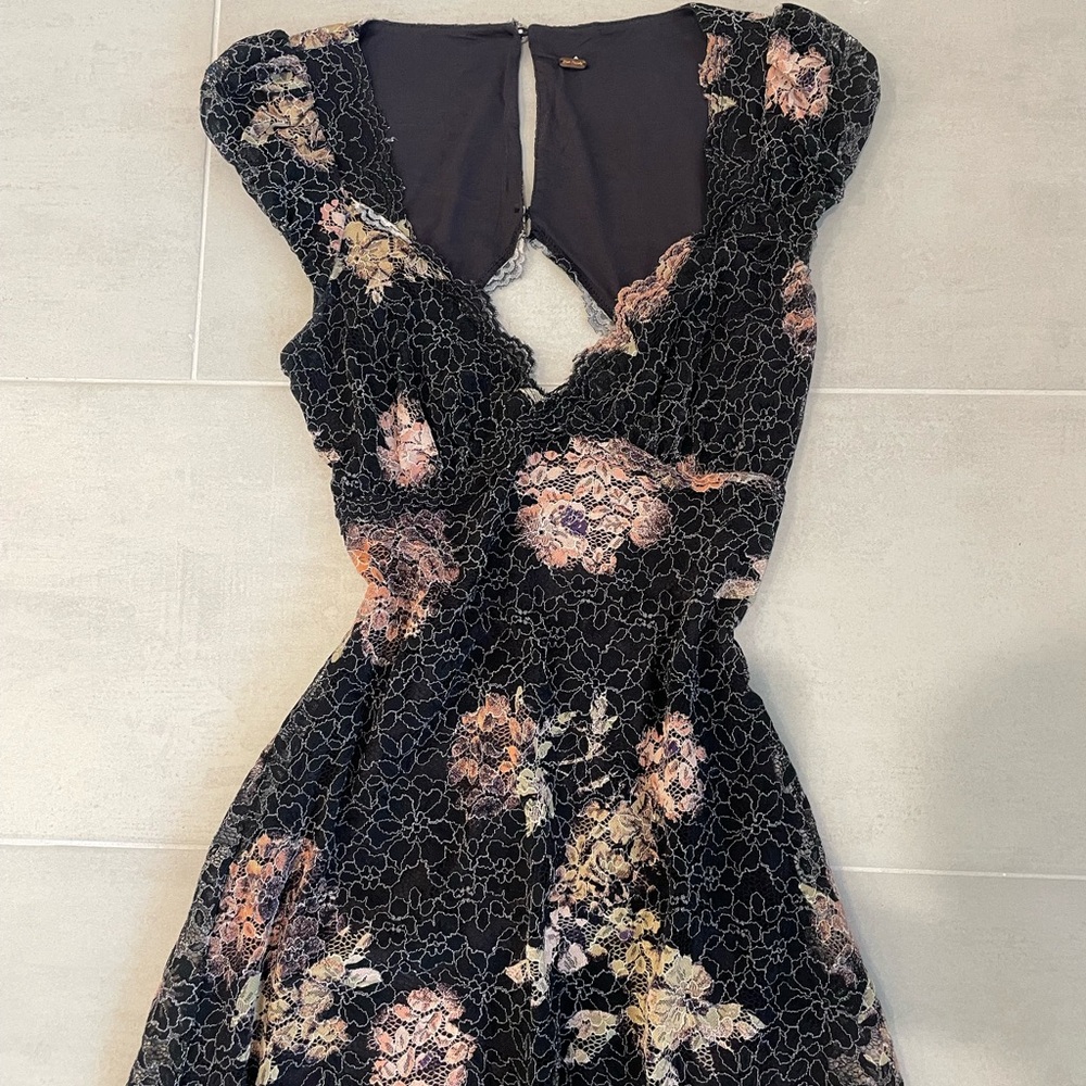 Free People x REVOLVE Butterfly Babe Lace Maxi Dress in Black Combo - Picture 5 of 8